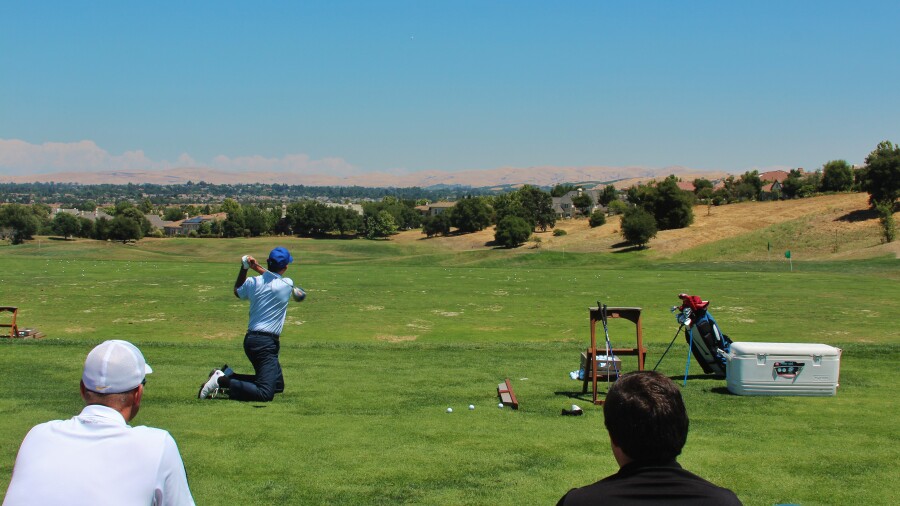 The Club at Ruby Hill - Chip Beck on his knees