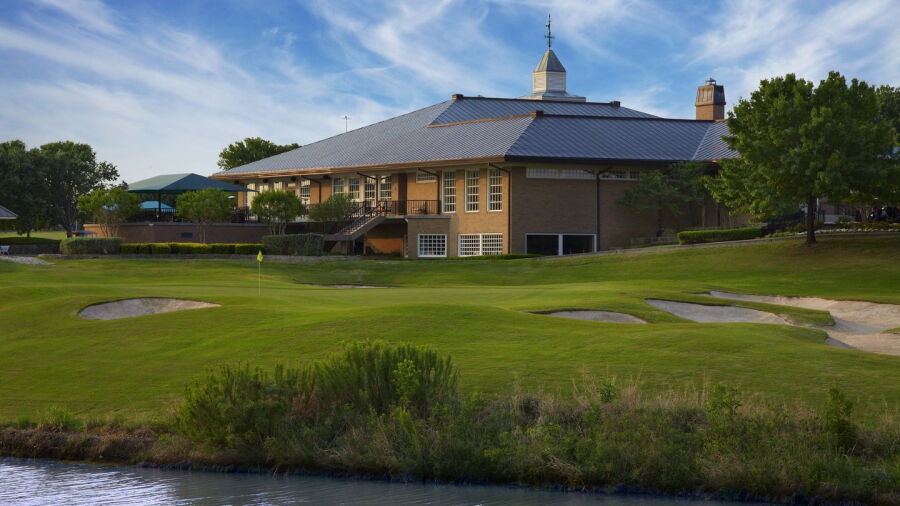 Hackberry Creek CC: #18, clubhouse
