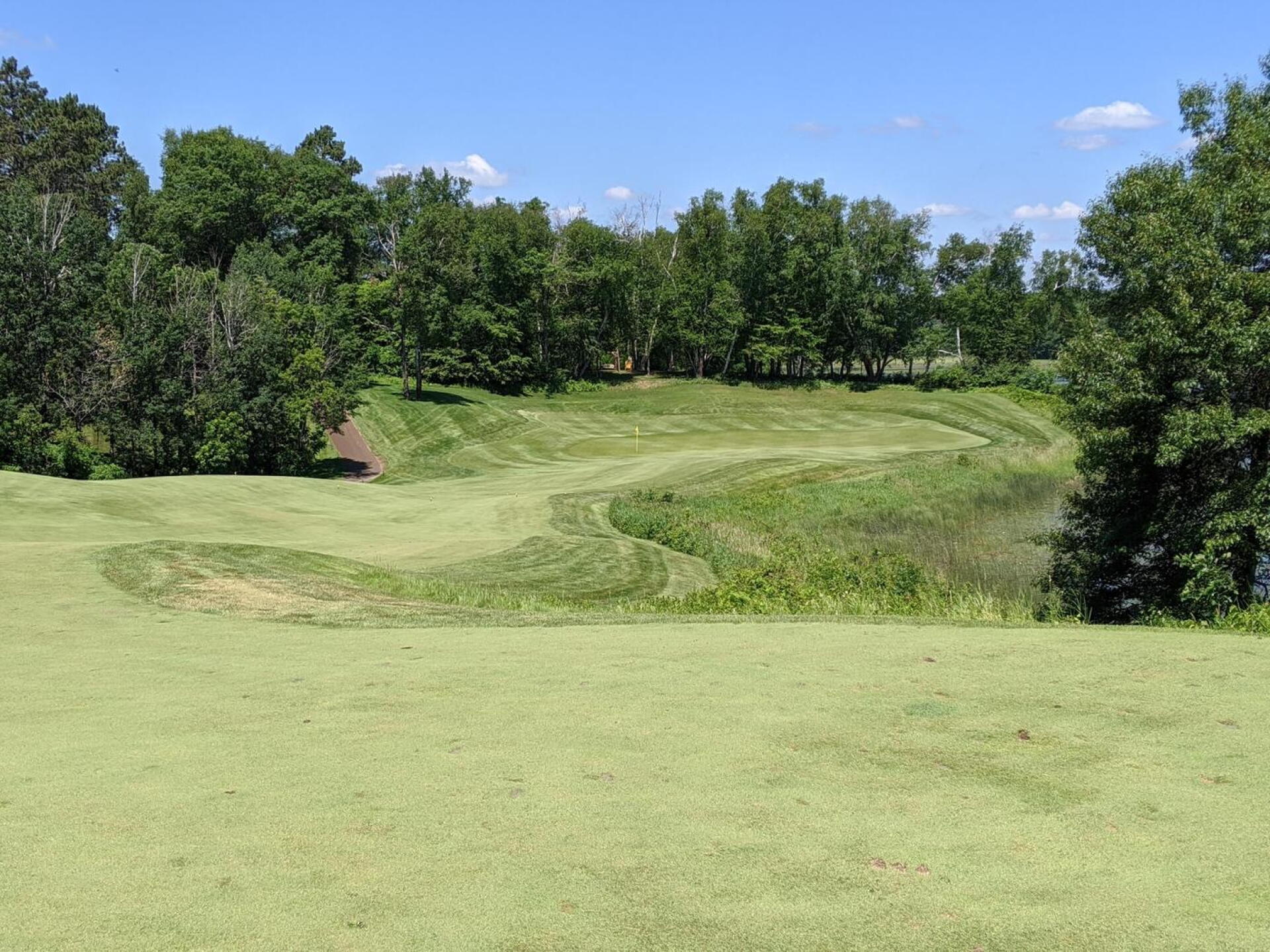 Hole 5 - a tricky downhill approach (Photo submitted by GolferJake78 on 06/28/2020)