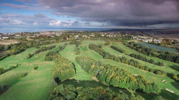 Aerial view from Musselburgh GC
