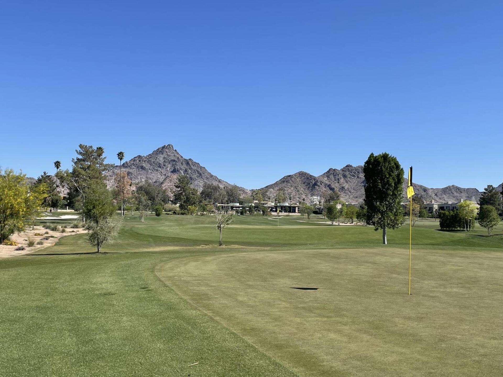 Greens are brown & dried out & it’s still cool in the evenings & not even summer! (Photo submitted by Golface929 on 04/21/2025)