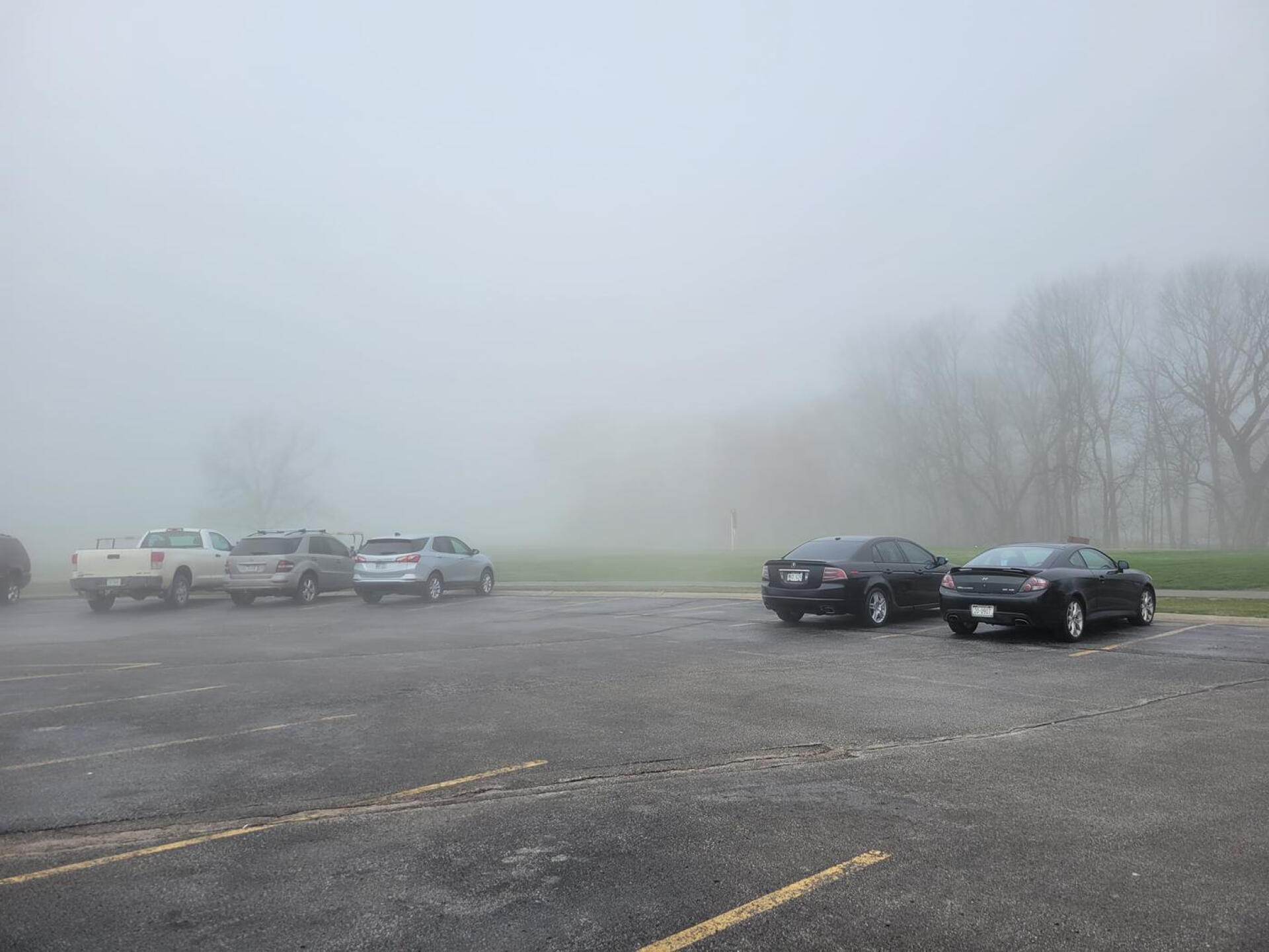 Heavy fog to start. (Photo submitted by u314159534088 on 04/21/2022)