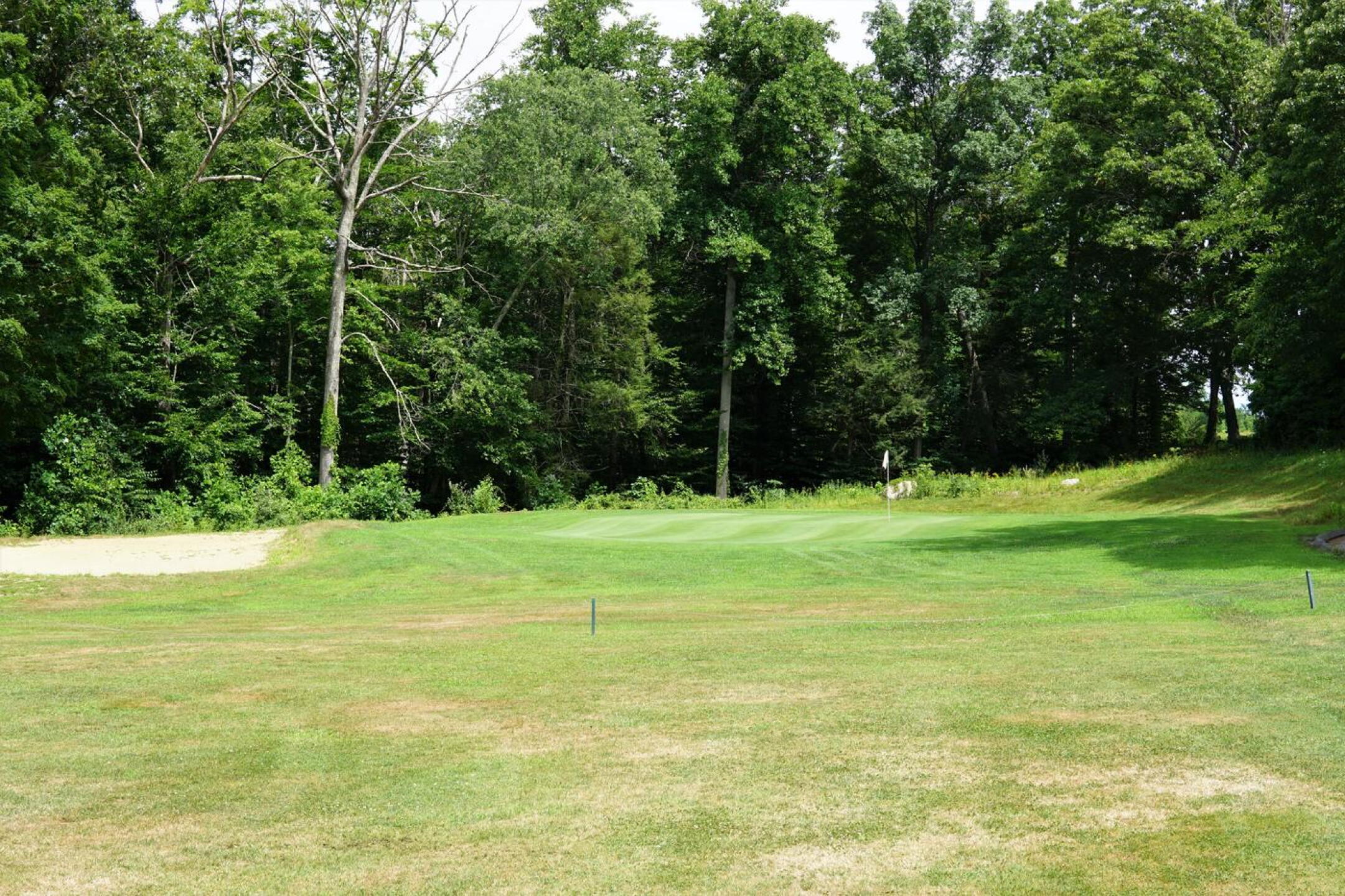 Twelve is a par-four dogleg-right that leads to this double-tiered green. (Photo submitted by AptlyLinked on 07/26/2022)