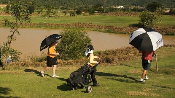 Thailand golf vacation - umbrellas