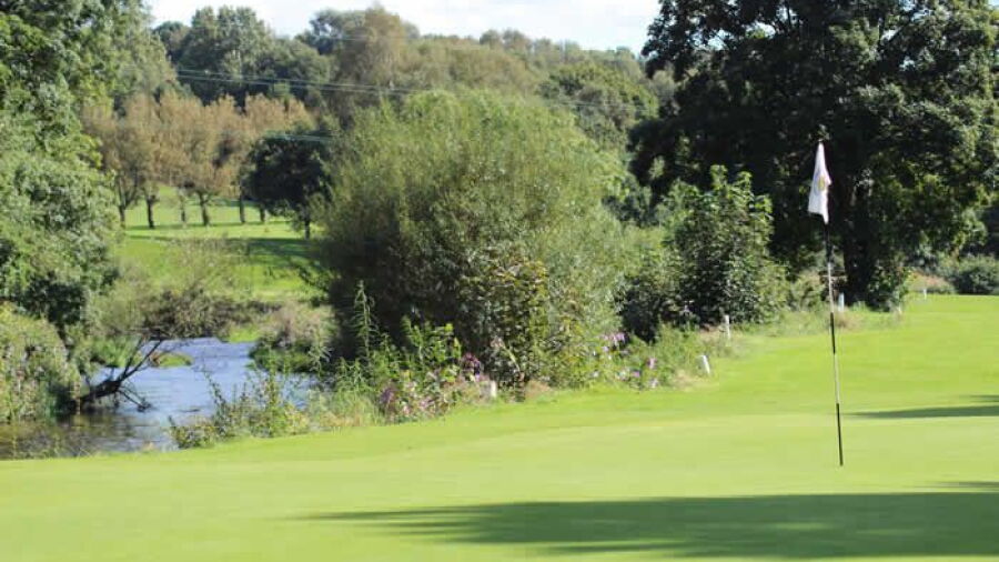 16th green at Reddish Vale