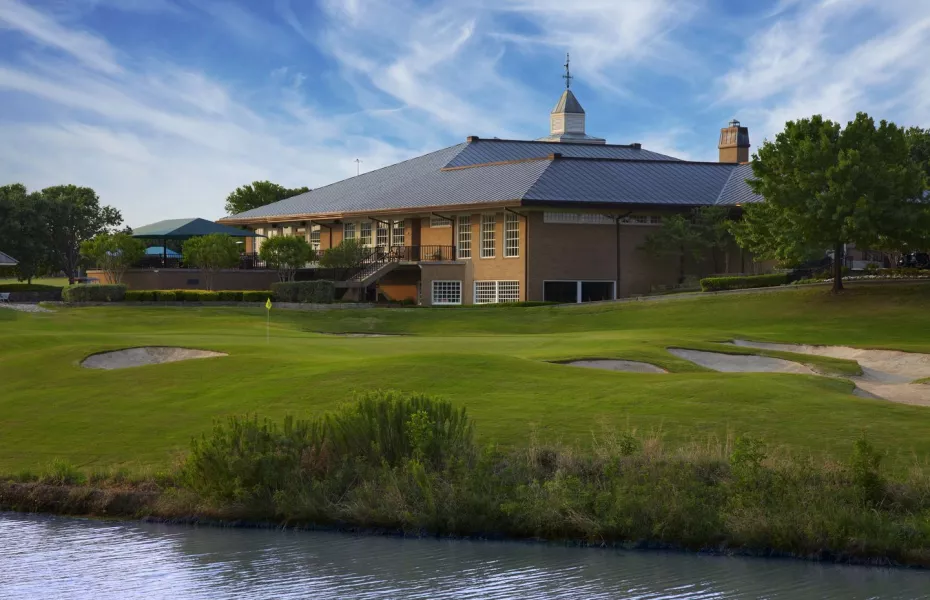 Hackberry Creek CC: #18, clubhouse