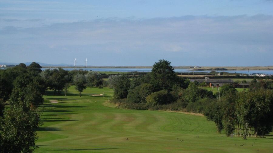 18th fairway at Caernarfon Golf Club