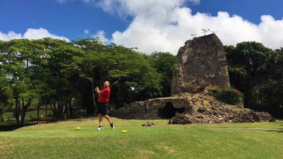 Four Seasons Resort Nevis golf course - hole 2 tee
