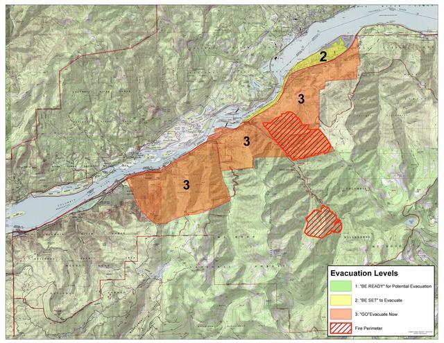  Map of Eagle Creek wildfire 