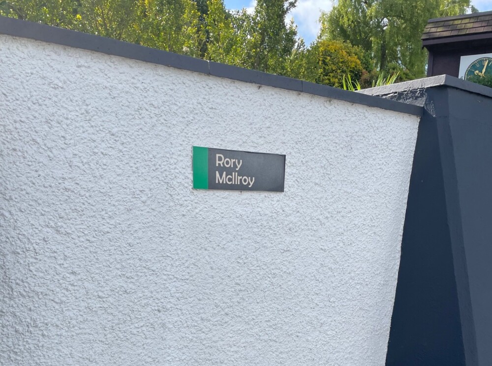 Holywood Golf Club - Rory McIlroy's parking spot