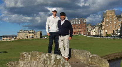 Brandon Webb and son in Scotland
