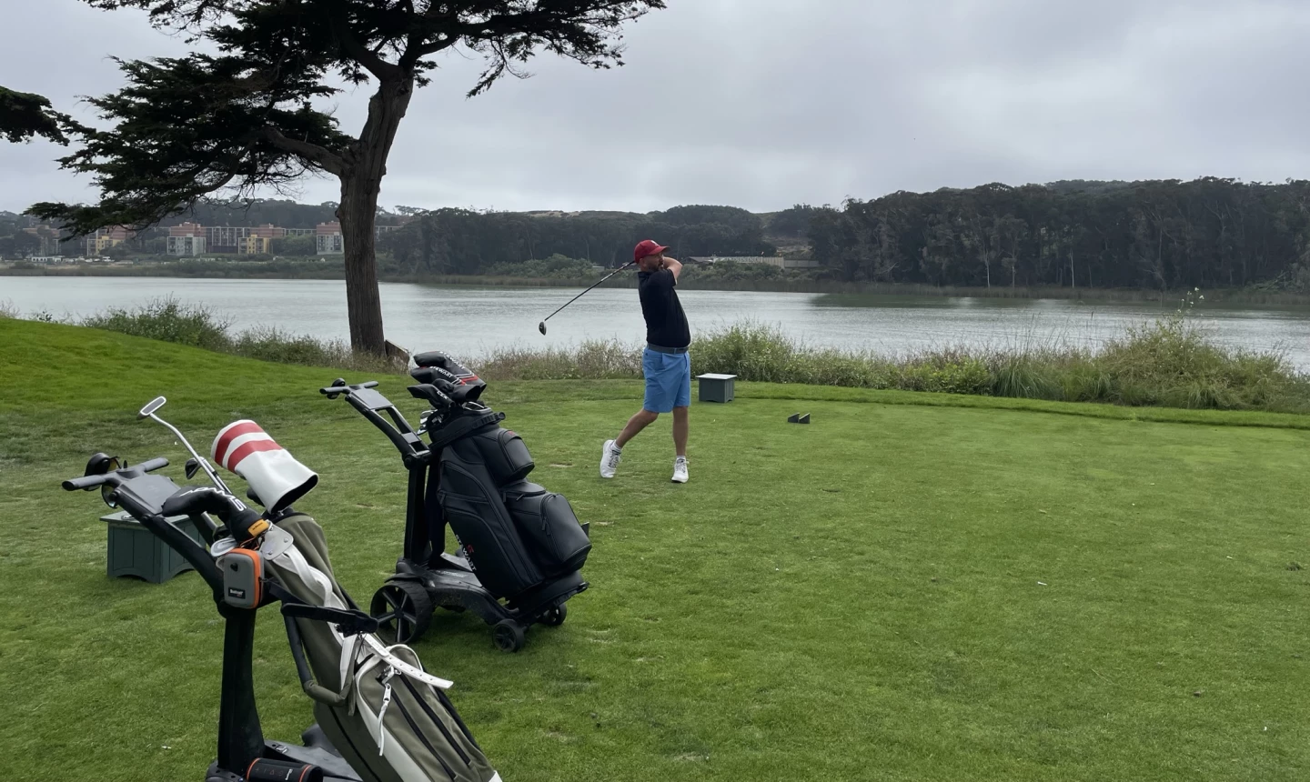 Review Walking the course with the Q Follow from Stewart Golf