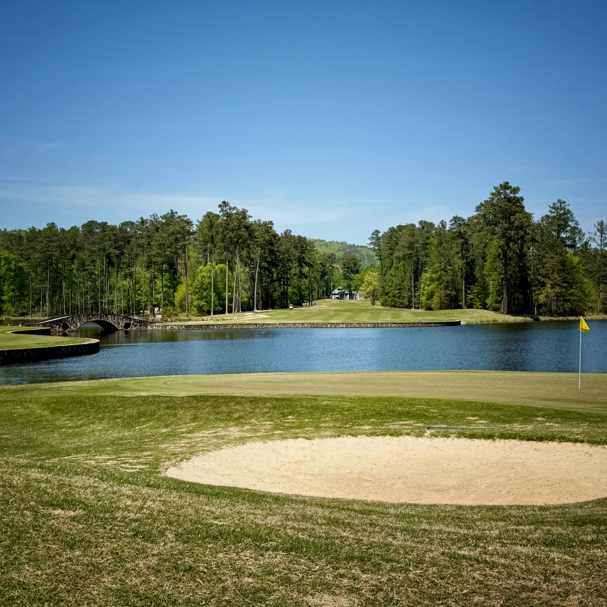 This watery but surprisingly strategic par 5 is a Cool Golf Hole