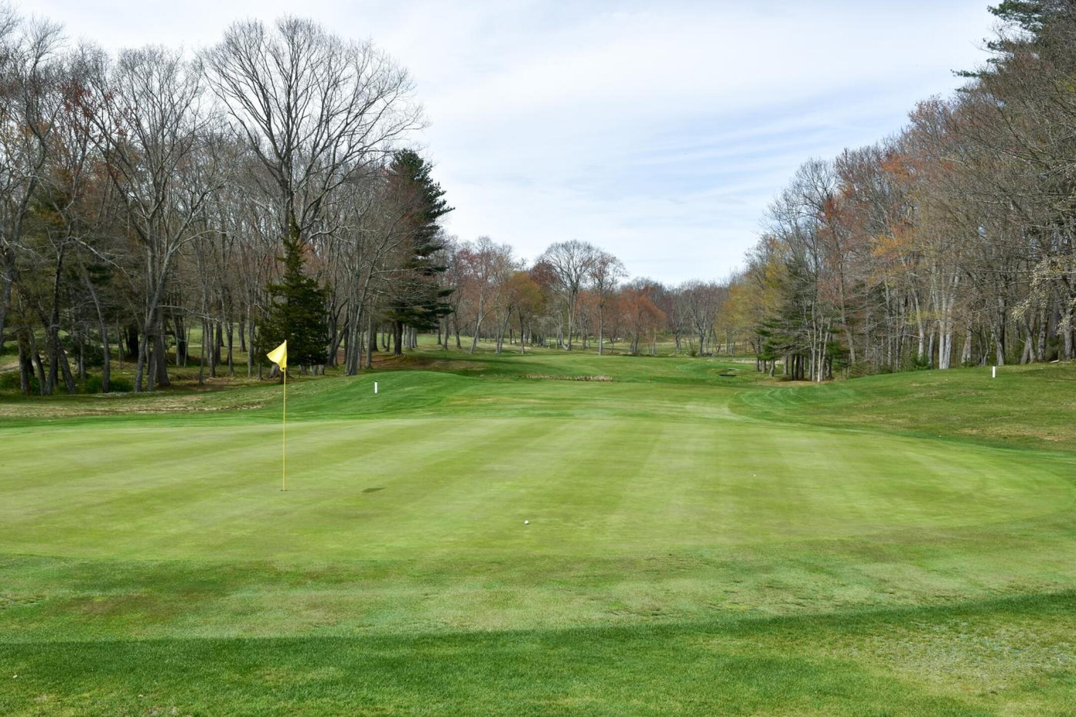 Fourteen, a pure target exercise off the tee, is the #1 handicap hole. The approach plays uphill into this large green. (Photo submitted by AptlyLinked on 04/30/2026)