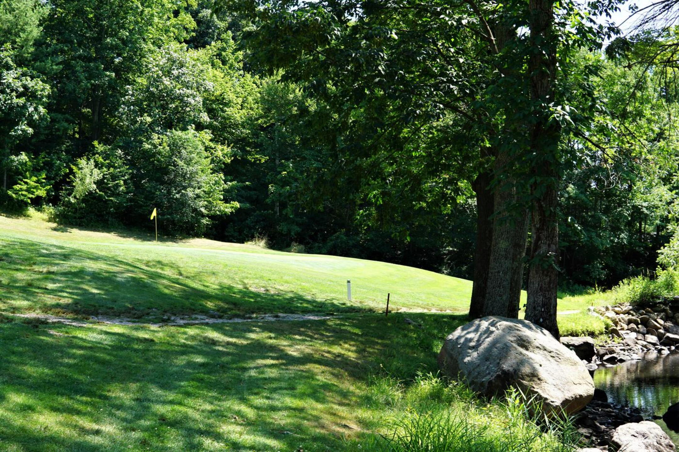 Miss the right-hand portion of the fifteenth fairway and you may find the river. The scenery, as least, will be stunning. (Photo submitted by AptlyLinked on 07/18/2022)