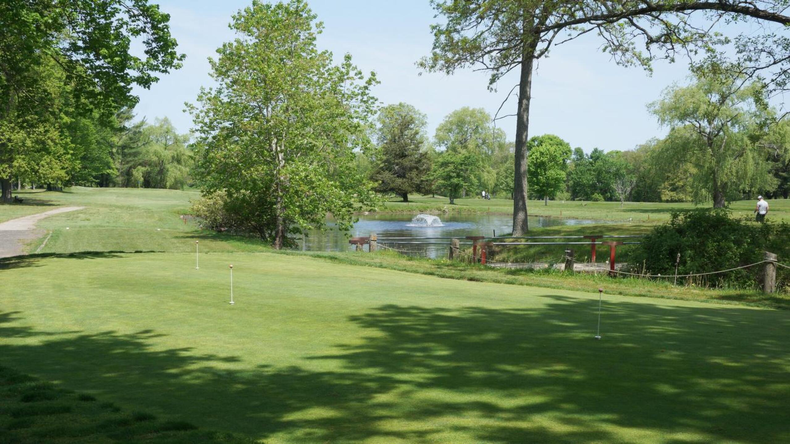 At the practice putting green with a view to the first. (Photo submitted by AptlyLinked on 07/19/2021)