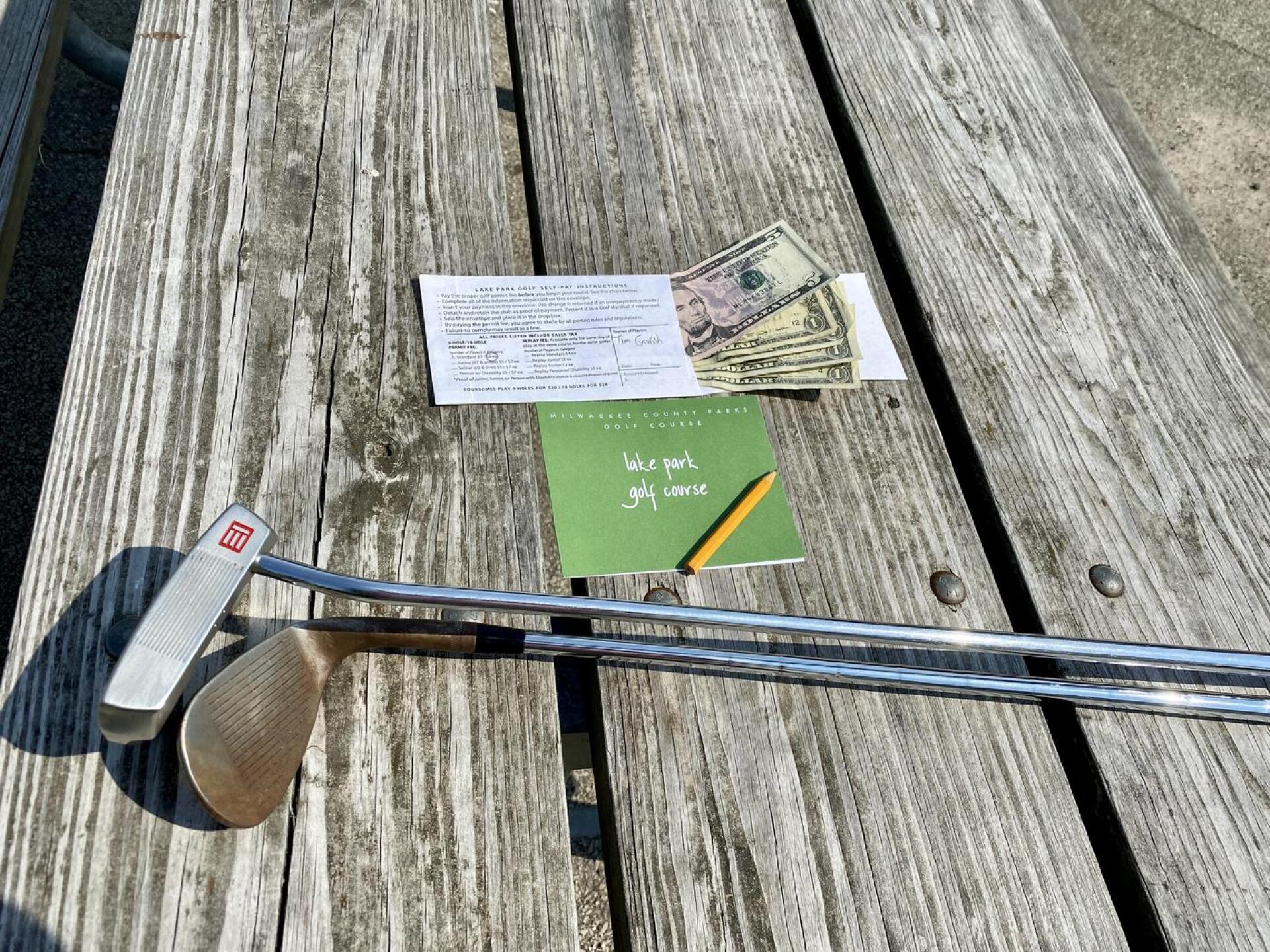 The method of paying for golf at Lake Park - cash sealed into an envelope, then dropped into a deposit box by the first tee - is very charming. (Photo submitted by TimGavrichGP on 08/02/2021)
