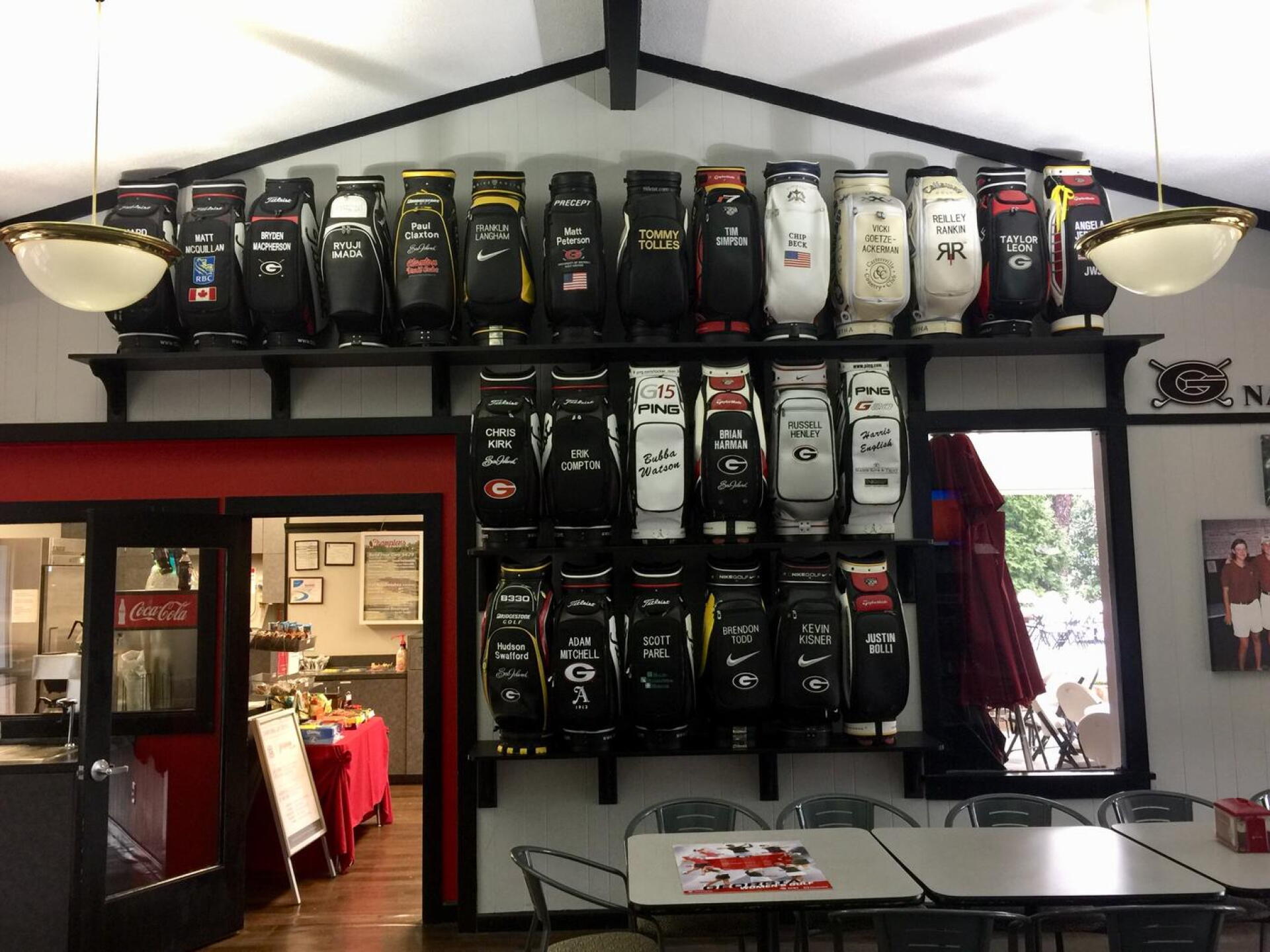 UGA Cafe - Past Champion Golf Bags (Photo submitted by manderson831 on 02/26/2018)