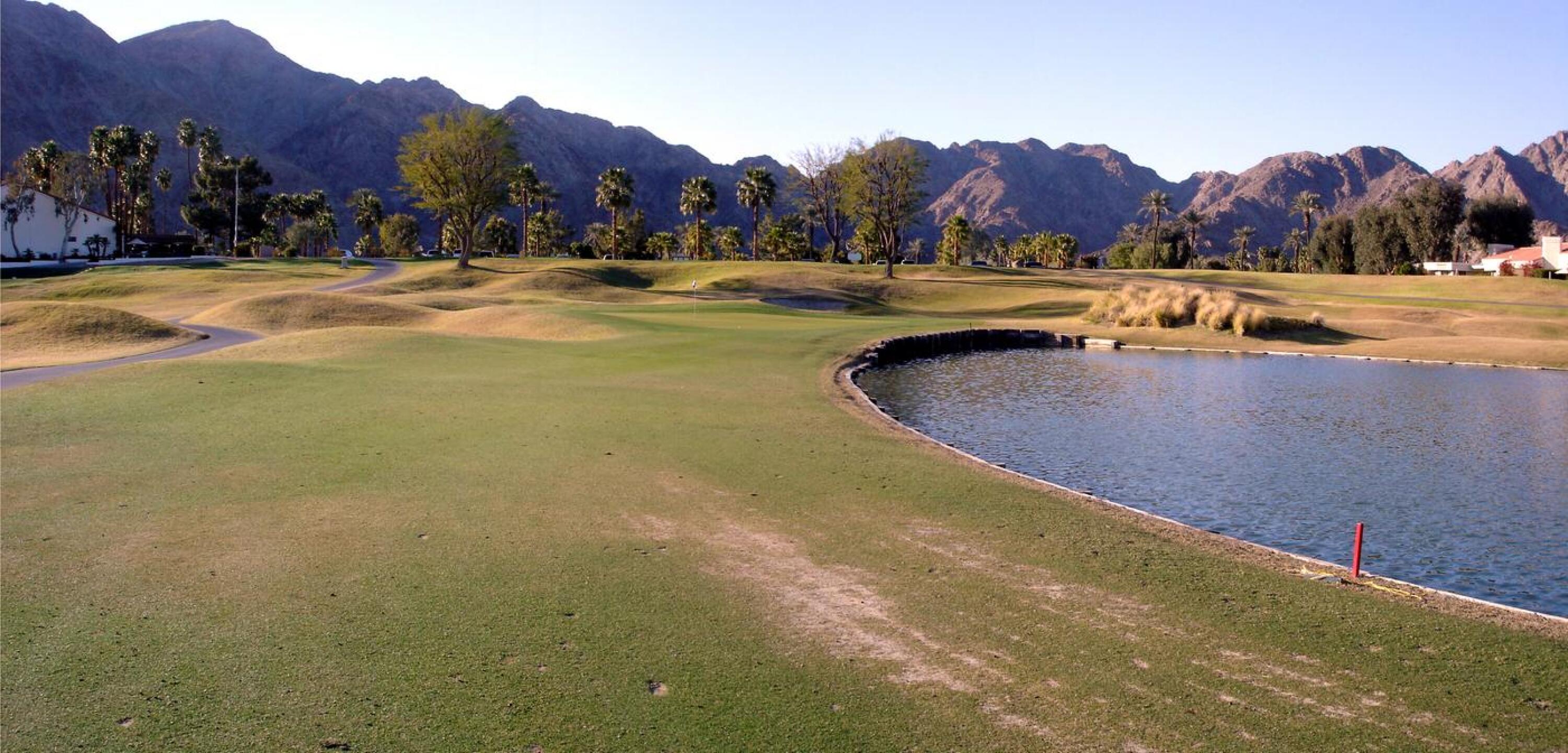 La Quinta R&C, Dunes GC, Hole 18, Par 4, 380 yds,110 yds out (Photo submitted by DYakimec on 03/18/2018)