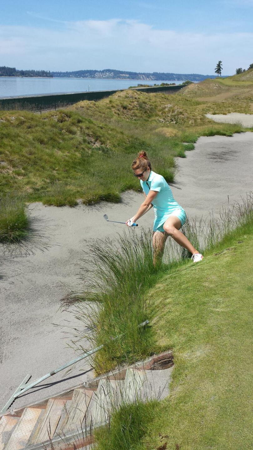 Cara Robinson out of the bunker (Photo submitted by DamonHackGC on 05/26/2015)