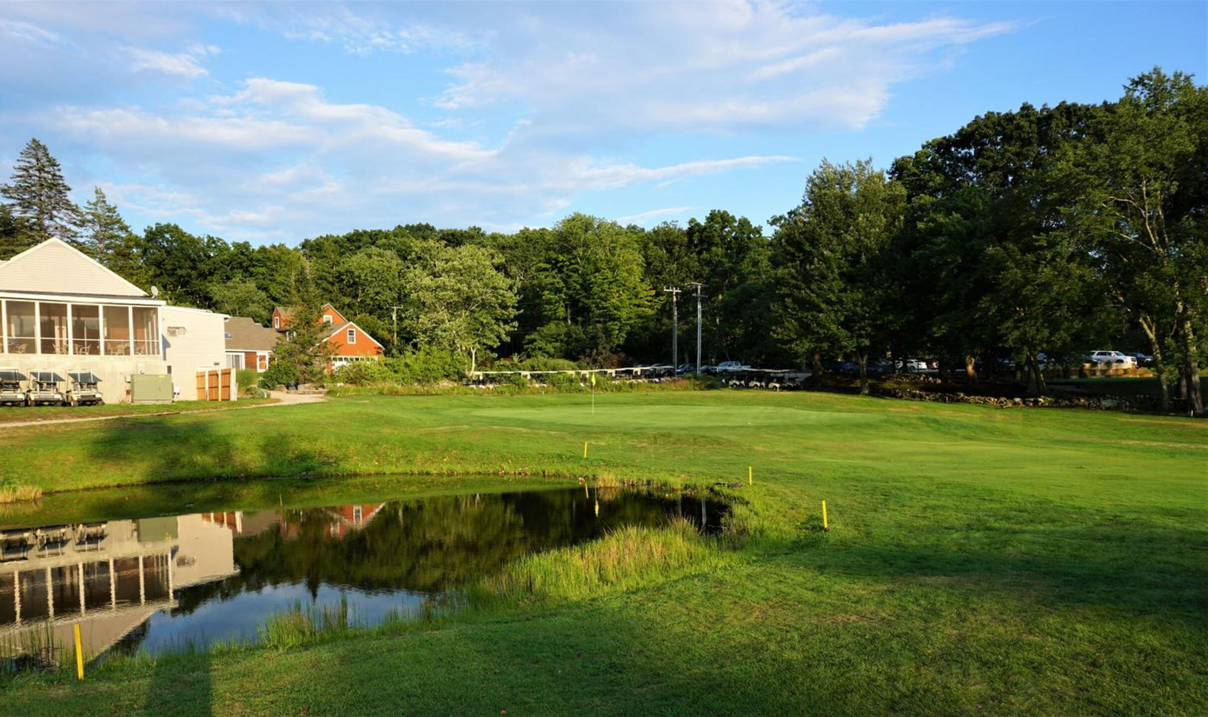 This small pond guards the left side of the slightly pitched sixth green. (Photo submitted by AptlyLinked on 08/24/2020)