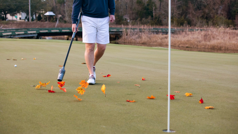The Golf Breeze - blowing leaves
