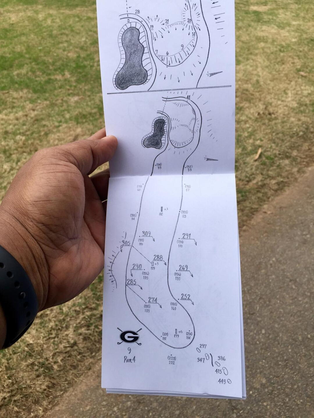 UGA Yardage Book 9th Hole (Photo submitted by manderson831 on 02/26/2018)