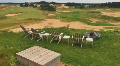 Sand Valley course at Sand Valley Golf Resort - chairs