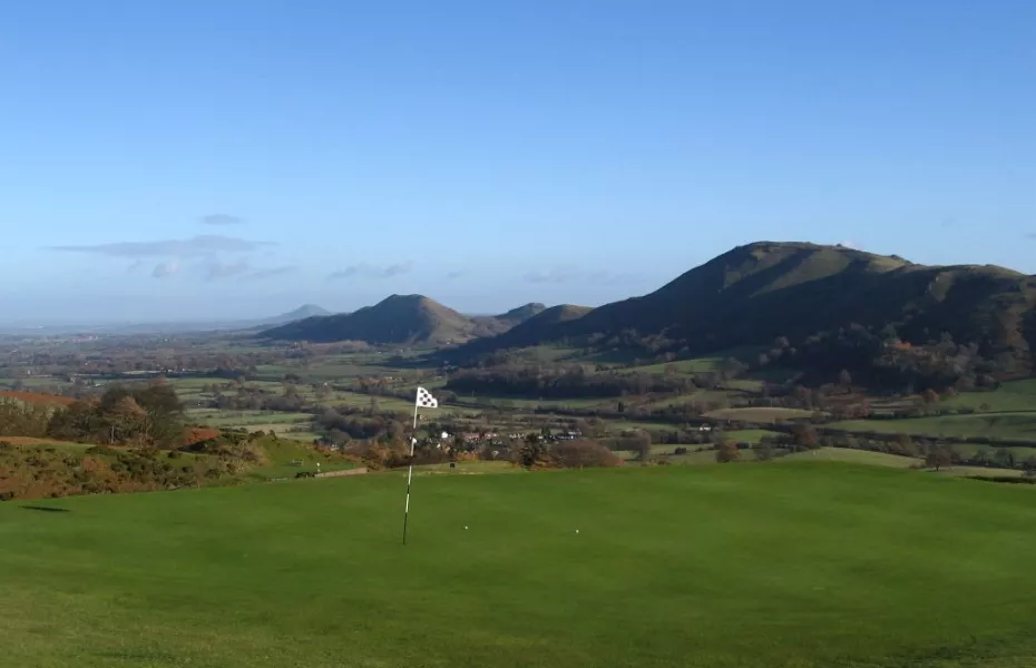 Elevated green at Church Stretton Golf Club