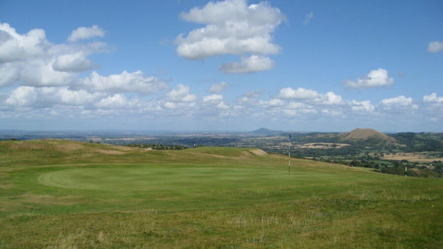 9th green at Church Stretton Golf Club