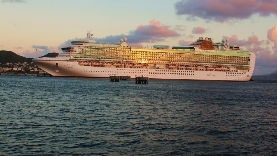 Cruise ship on St. Kitts